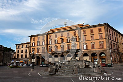 Piazza Della Rocca - Viterbo, Italy Stock Photo