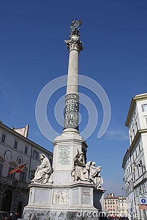 Piazza di Spagna, at the bottom of the Spanish Steps Editorial Stock Photo
