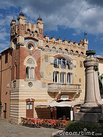 Piazza Giuseppe Giusti, Montecatini Alto, Italy Editorial Stock Photo