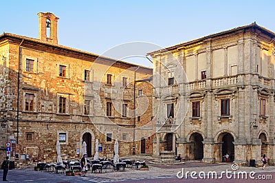 Piazza Grande - Montepulciano Editorial Stock Photo