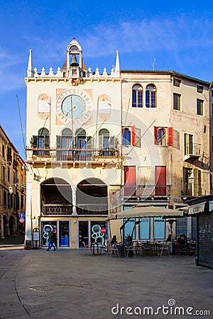 Piazza Liberta, Bassano del Grappa Editorial Stock Photo