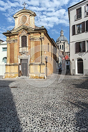 Piazza Matilde di Canossa, Mantua, Italy Editorial Stock Photo