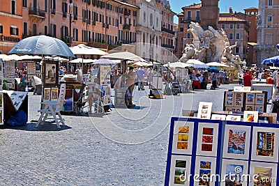 Piazza Navona Editorial Stock Photo