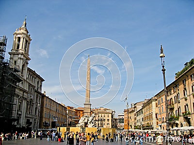 Piazza Navona Rome Editorial Stock Photo