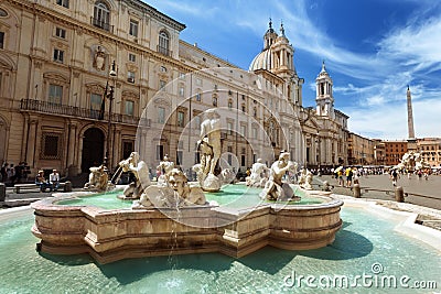 Piazza Navona, Rome. Italy Editorial Stock Photo