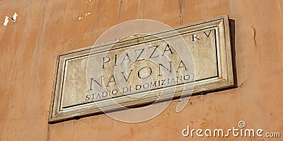 Piazza Navona in Rome, Italy Editorial Stock Photo