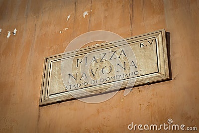 Piazza Navona in Rome, Italy Editorial Stock Photo