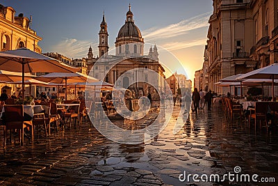 Piazza Navona in Rome Italy travel destination picture Stock Photo