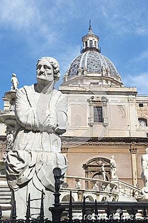 Piazza Pretoria in Palermo Stock Photo