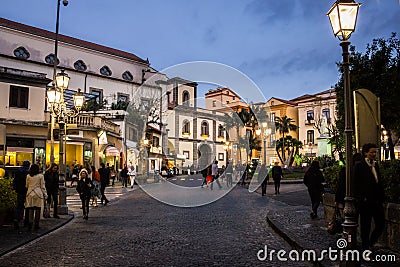 Piazza sant antonino. Sorrento. Naples. Italy Editorial Stock Photo