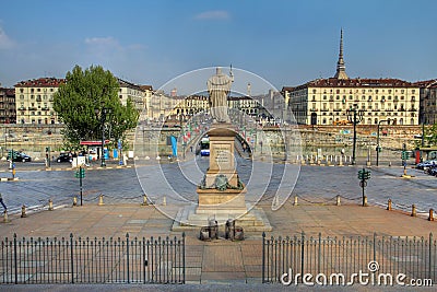 Piazza Vittorio Veneto, Turin, Italy Stock Photo