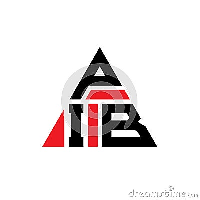PIB triangle letter logo design with triangle shape. PIB triangle logo design monogram. PIB triangle vector logo template with red Vector Illustration
