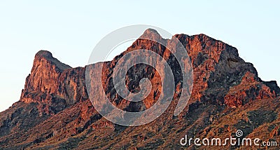 A Picacho Peak State Park Dawn Shot, Arizona Stock Photo