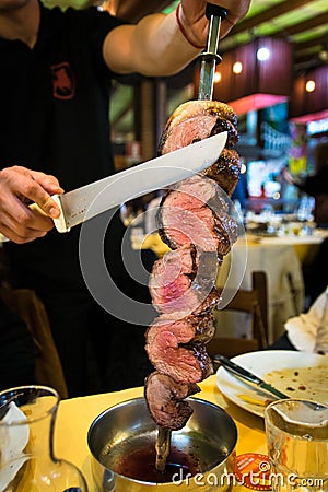 Picanha, traditional Brazilian barbecue. Stock Photo