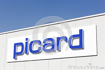 Picard logo on a wall Editorial Stock Photo