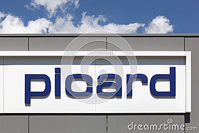 Picard logo on a wall Editorial Stock Photo