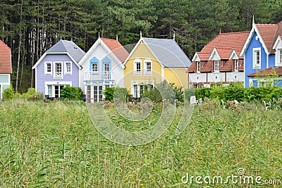 Picardie, the picturesque village of Fort Mahon Plage in Somme Editorial Stock Photo