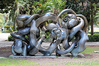 Picasso Garden in Malaga, Spain Editorial Stock Photo