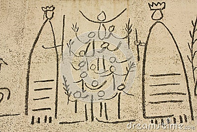 Picasso's friezes, detail Editorial Stock Photo