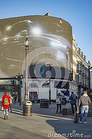 Piccadilly circus square digital display with no logo Editorial Stock Photo