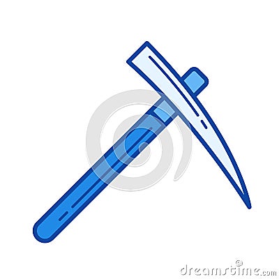 Pick axe line icon. Vector Illustration