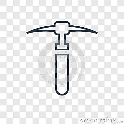 Pick concept vector linear icon isolated on transparent background, Pick concept transparency logo in outline style Vector Illustration