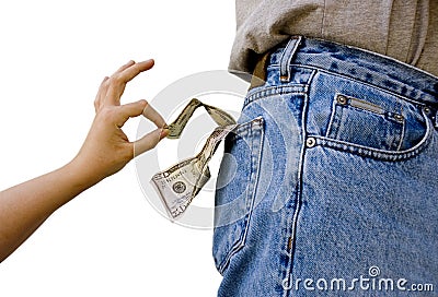 Pick pocket Stock Photo