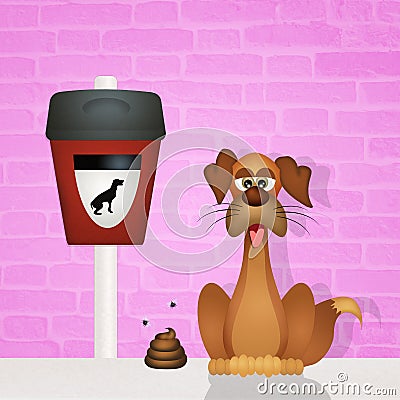 Pick up dog poop Stock Photo