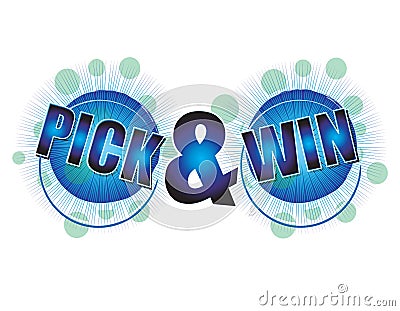 Pick and Win Vector Illustration