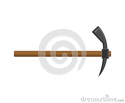 Pickaxe isolated tool for mining. Accessory miner. Vector illustration Vector Illustration