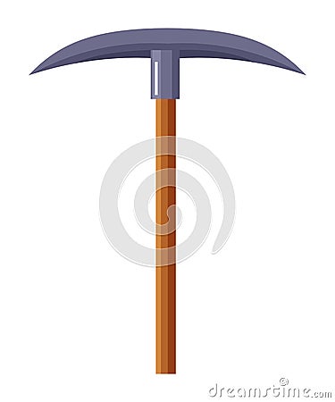 Pickaxe or Mattock, Equipment for Excavations Vector Illustration