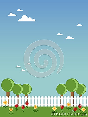 Picket fence Stock Photo