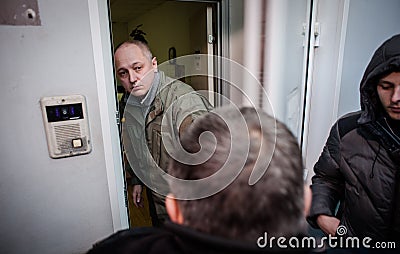 Picketing pro Russian political party Editorial Stock Photo