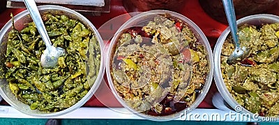 Pickle of chilli mangoes and many types in madhubani bihar India Stock Photo