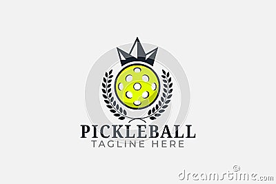 Pickleball association logo vector graphic for any business Vector Illustration