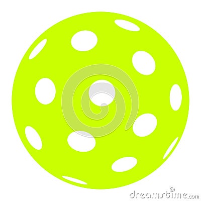 pickleball ball isolated on white Vector Illustration