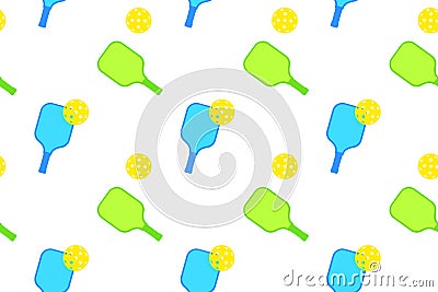 Pickleball bright cover pattern. Vector Illustration