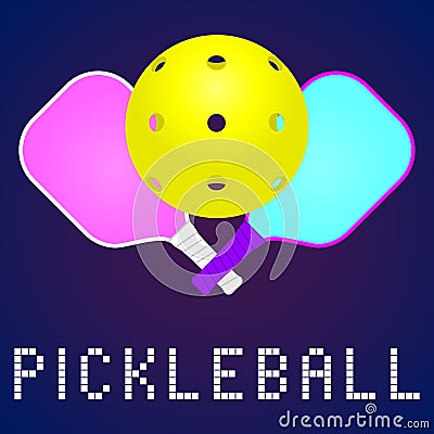 Pickleball game logo Vector Illustration