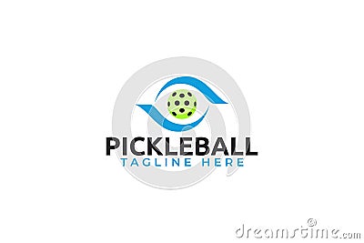 Pickleball logo vector graphic for any business Vector Illustration