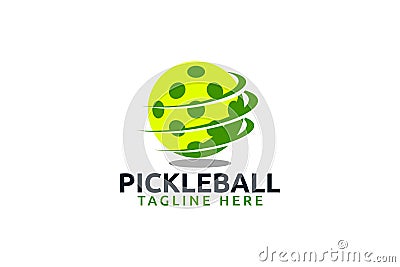 Pickleball logo vector graphic for any business Vector Illustration