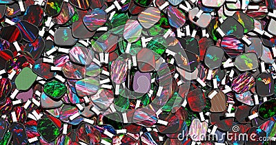 Pickleball many different rackets. Top view 3D rendering Stock Photo