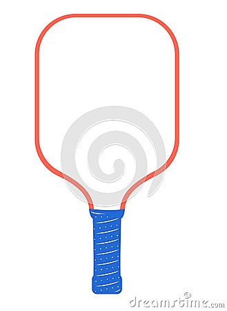 Pickleball paddle front view Vector Illustration