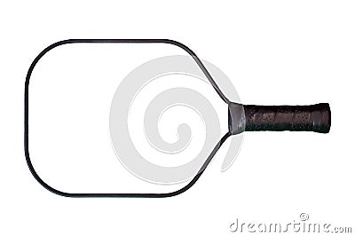 Black & White Pickleball Paddle Stock Photo