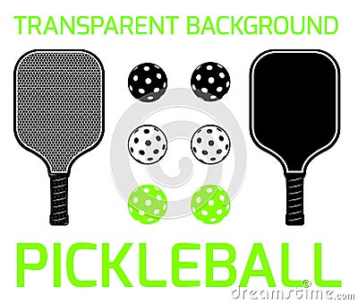 Pickleball sport equipment Vector Illustration
