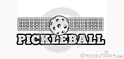 Pickleball vector illustration isolated on white background Vector Illustration