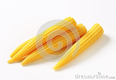 Pickled baby corn Stock Photo