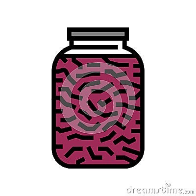 pickled cabbage color icon vector illustration Vector Illustration