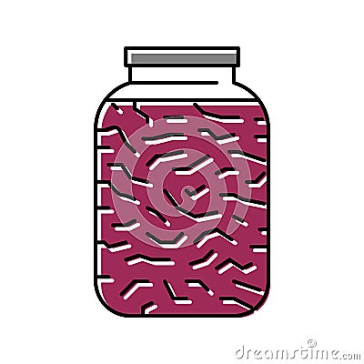 pickled cabbage color icon vector illustration Vector Illustration