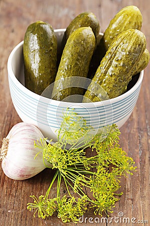 Pickled cucumbers Stock Photo