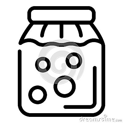 Pickled food icon, outline style Vector Illustration